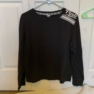 PINK black crew neck sweater
